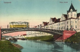 Temesvár, Timisoara; Béga Részlet, Villamos, Híd / Bega Riverside, Tram, Bridge (EK) - Ohne Zuordnung