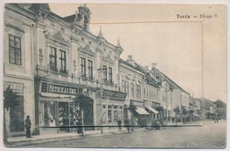 T2/T3 Torda, Turda; Fő Tér, Petrikás Emil, Pál Lajos és Füssy József üzlete, Gyógyszertár, Drogéria. Leporellolap, Kiadj - Unclassified