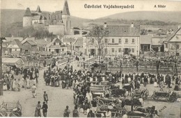 T2/T3 Vajdahunyad, Hunedoara; Fő Tér, Piaci árusok, Vásár, Vár. Adler Fényirda 426. 1910. / Main Square, Market Vendors, - Unclassified