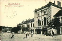 T3 Zilah, Zalau; Kossuth Tér, Városi Vigadó, Kávéház és étterem. W. L. Bp. 2339. Szövetség Könyvnyomda Kiadása / Square, - Ohne Zuordnung