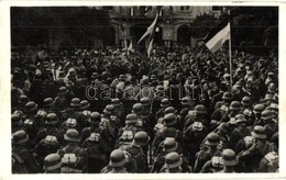 T2/T3 1938 Ipolyság, Sahy; Bevonulás, Magyar Zászlók / Entry Of The Hungarian Troops + 1938 Ipolyság Visszatért So. Stpl - Ohne Zuordnung