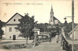 T2 Jászó, Jászóvár, Jasov; Utca, Római Katolikus Templom. Szily János Kiadása / Street View With Church - Non Classés