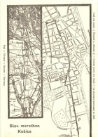 ** T2 1903 Kassa, Kosice; Királyi Magyar Autoclub Szlovák Maratonjának Térképe, Maraton Futás útvonala, K. A. C. / Map,  - Unclassified