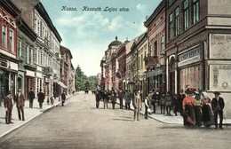 T2 Kassa, Kosice; Kossuth Lajos Utca, Heilman Henrik üzlete / Street View With Shops '1938 Kassa Visszatért' So. Stpl - Ohne Zuordnung