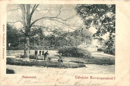 T2 1903 Kovácspatak, Kovacov; Park, Kerékpáros Férfi / Man On Bicycle In The Park - Non Classificati