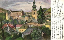 T2/T3 Selmecbánya, Schemnitz, Banská Stiavnica; Óvár Művészlap / Old Castle, Art Postcard / Stary Hrad. S: G. Angyal (EK - Ohne Zuordnung