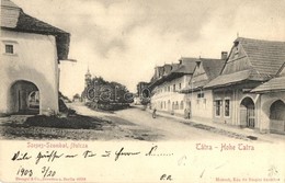T2 1903 Szepesszombat, Georgenberg, Spisská Sobota; Fő Utca. Hensch Ede Fia Kiadása / Main Street - Non Classés