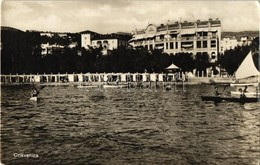 T2/T3 Crikvenica, Beach, Boats, Hotel Miramare (EK) - Ohne Zuordnung