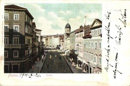 T2/T3 1901 Fiume, Rijeka; Corso / Street View - Zonder Classificatie