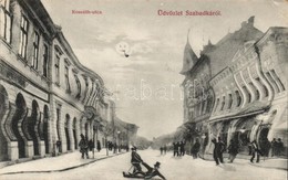 T2/T3 Szabadka, Subotica; Kossuth Utca. Részeges Művészlap. Heumann Mór Kiadása / Street, Drunken Vision (EB) - Unclassified