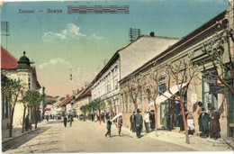 T2/T3 Zimony, Semlin, Zemun; Fő Utca, üzletek / Hauptgasse / Main Street, Shops (kopott Sarkak / Worn Corners) - Unclassified