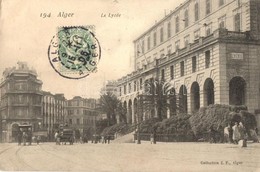 T2/T3 Algiers, Alger; 'Le Lycée' / Grammar School, Horse Carriage (EK) - Zonder Classificatie