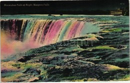 T2 1948 Niagara Falls, Horseshoe Falls At Night, So. Stpl. - Unclassified