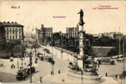 T2/T3 Vienna, Wien II. Pratestern Mit Tegethoff-Monument, Nordbahnhof / Northern Railway Station, Statue, Tram (EK) - Non Classés