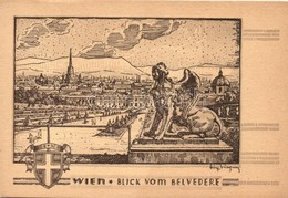 ** T2 Vienna, Wien III. Blick Vom Belvedere / View From The Castle, Etching Style, S: Heinz Wagner (EK) - Sin Clasificación