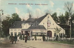 ** T1/T2 1910 Brussels, Bruxelles; Exposition, Brasserie Allemande / Brewery - Non Classificati