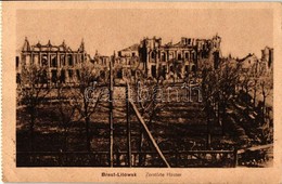 T2/T3 Brest-Litovsk, Zerstörte Häuser / Destroyed Buildings, Ruins (EK) - Ohne Zuordnung