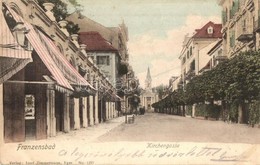 T2/T3 1903 Frantiskovy Lazne, Franzensbad; Kirchengasse / Church Street, Shops. Verlag Josef Zimmermann No. 1253. (r) - Non Classificati