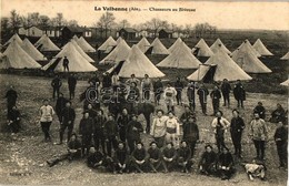 ** T1/T2 La Valbonne, Chasseurs Au Bivouac / WWI French Military Camp, Mountain Soldiers - Unclassified