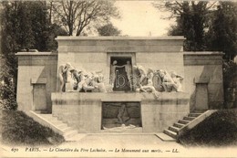 ** T1/T2 Paris, Cemetery Of Pere Lachaise, War Memorial - Unclassified