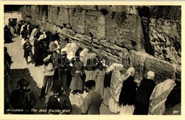 ** T1 Jerusalem, Jews Wailing Wall - Unclassified