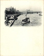 ** T2 London, Thames Embankment, Ships, Court Card, Minicard (8,9 Cm X 11,5 Cm) - Ohne Zuordnung