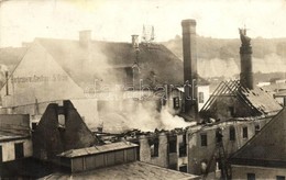 * T2/T3 Unknown Town, Bierbrauerei Und Gasthaus Von S. Grein / Brewery And Guest House Destroyed By Fire, Burnt Down Bui - Ohne Zuordnung