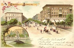 T2 Berlin, Herkules Brücke, Albrechtshof, Cafe Ausschank Von Münchener Burger-Bräu Und Echt / Bridge, Cafe, Kunstanstalt - Unclassified