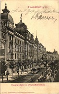 T3/T4 Frankfurt Am Main, Hauptostamt Und Oberpostdirektion / Main Post Office And The Post Directorate, Tram (wet Damage - Non Classés