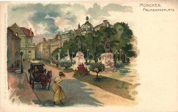 ** T1/T2 München, Promenadeplatz, Kuenstlerpostkarte No. 2320. Von Ottmar Zieher, Litho - Sin Clasificación