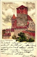 T2 Nürnberg, Fuenfeckiger Turm / Tower, Velten's Künstlerpostkarte No. 110. Litho S: K. Mutter - Ohne Zuordnung