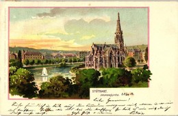 T2 Stuttgart, Johanneskirche / Church, Paul Fink's Künstlerpostkarte Von 1309. Litho - Unclassified