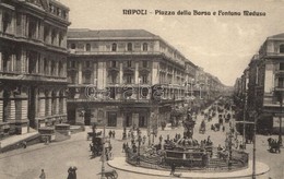 ** T1 Naples, Napoli; Piazza Della Borsa, Fontana Medusa / Square, Fountain, Office Of Italia Norddeutscher-Lloyd - Non Classificati