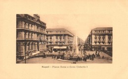 ** T1 Naples, Napoli; Piazza Borsa, Corso Umberto I / Square - Zonder Classificatie