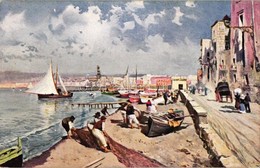 ** T1/T2 Naples, Napoli; Via Della Marinella / Street, Art Postcard, Artist Signed - Sin Clasificación