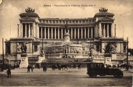 * T2/T3 Rome, Roma; 'Monumento A Vittorio Emanuele II' / Statue Of Victor Emmanuel II, Automobile (EK) - Unclassified