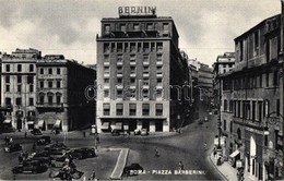 ** T1/T2 Rome, Roma; Piazza Barberini / Square, Automobiles, Hotel - Ohne Zuordnung