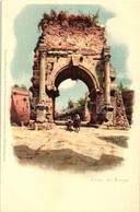 ** T1/T2 Rome, Roma; Arco Di Drugo / Arch Of Drusus, Meissner & Buch Künstler-Postkarten Serie 1018, Litho S: G. Gioja - Sin Clasificación