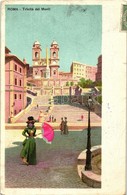 T2/T3 Rome, Roma; Trinita Dei Monti, Litho (EK) - Non Classés