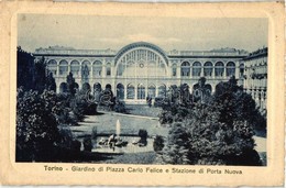 ** T2 Torino, Turin; Giardino Di Piazza Carlo Felice, Stazione Di Porta Nuova / Square, Railway Station - Unclassified