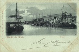 T2/T3 1899 Braila, Docuri / Port With Ships - Non Classés