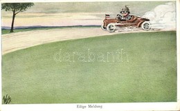 ** T2/T3 Eilige Meldung / German Soldier Boy In Automobile. A.R. & C.i.B. No. 723/1. - Unclassified