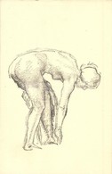 ** T1 Kresba / Erotic Nude Lady Art Postcard. Stencuv Graficky Kabinet XII. 2. S: Karel Spillar - Non Classés