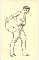 ** T1 Kresba / Erotic Nude Lady Art Postcard. Stencuv Graficky Kabinet XII. 4. S: Karel Spillar - Sin Clasificación