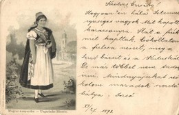 T3 1898 Magyar Menyecske, Rigler Litho / Hungarian Folklore, Litho (EK) - Unclassified