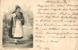 T3 1898 Magyar Menyecske, Rigler Litho / Hungarian Folklore, Litho (EK) - Non Classés