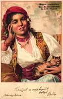 * T4 Magyar Cigánylány / Hungarian Gypsy Folklore, Kunstanstalt Kosmos 89. Litho (r) - Zonder Classificatie