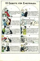 ** T2/T3 '10 Gebote Für Ehefrauen' / 10 Commandments For Wives, Marriage Humour, B.B. & O.L. No. 7621 (EK) - Ohne Zuordnung