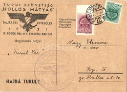 T2/T3 1941 Turul Szövetség Hollós Mátyás Bajtársi Egyesület 20. évfordulója, Szolgálati Jegy / 20th Anniversary Of Turul - Ohne Zuordnung