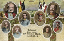 T2/T3 Jederzeit Treu Bereit Für Unserer Reiche Herrlichkeit / WWI K.u.k. Military Art Postcard, Franz Joseph, Wilhelm II - Ohne Zuordnung